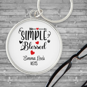 Chaveiro Dizer Cristão Simplesmente Abençoado Personalizado