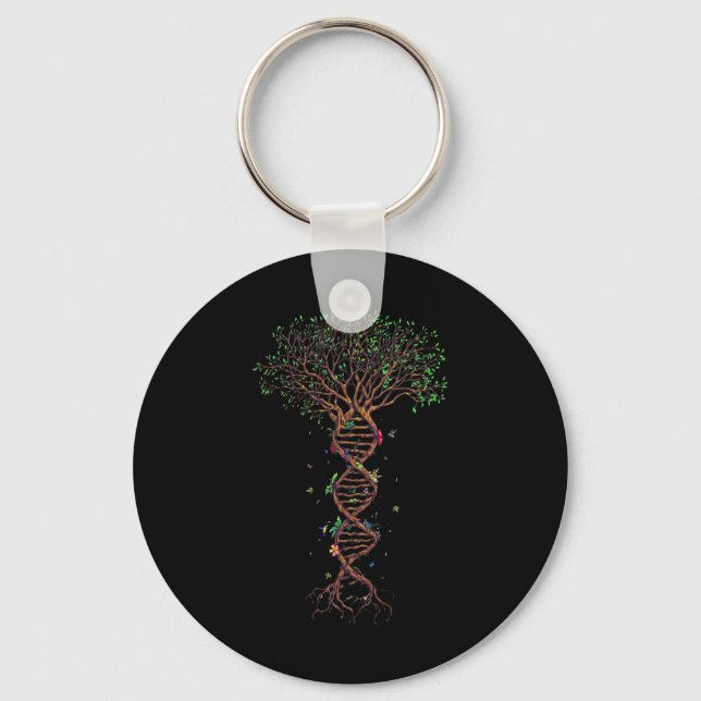 Chaveiro Dna Tree Geneticamente Engraçado Dia da Terra Plan (Frente)
