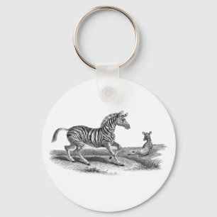 Chaveiro do animal da zebra e do potro da arte do 