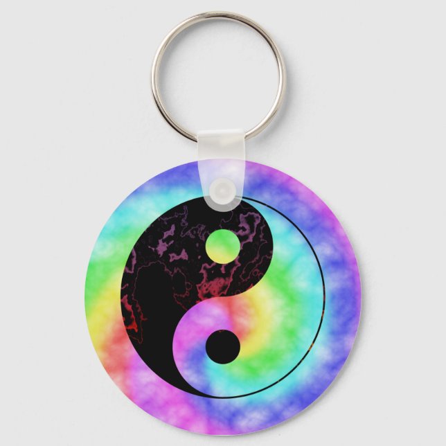 Chaveiro do Arco-Íris Desvanecido Yin Yang (Frente)