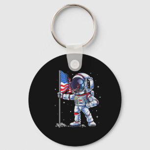 Chaveiro Do Astronauta Americano Flag Funny Patrioti