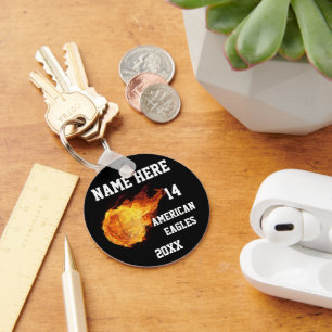 Chaveiro do basquetebol com nome do jogador