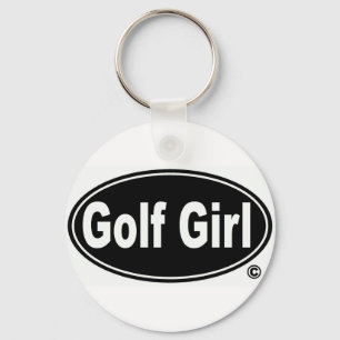 Chaveiro do botão da menina do golfe