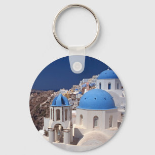 Chaveiro do botão de Grécia Santorini