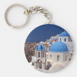 Chaveiro do botão de Grécia Santorini