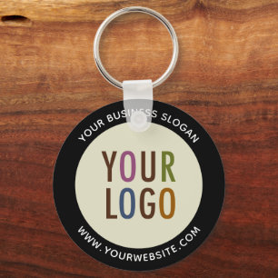 Chaveiro do botão de logotipo da empresa personal