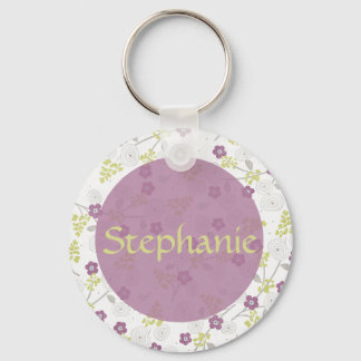 Chaveiro do Botão de Nome Personalizável da Plumer