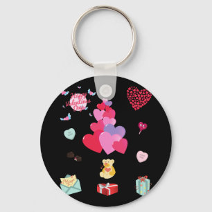 chaveiro do botão do feliz dia de os namorados.