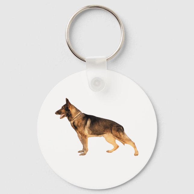 Chaveiro do botão do german shepherd (Frente)