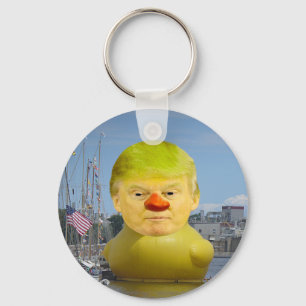 Chaveiro do Botão do Pato Amarelo Donald Trump