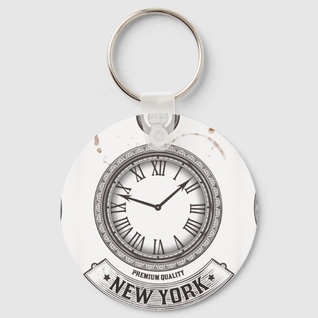Chaveiro do botão New York Pocket Watch (Frente)