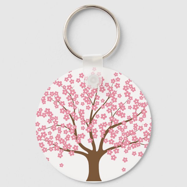Chaveiro do Botão primavera Blossom da Árvore (Frente)