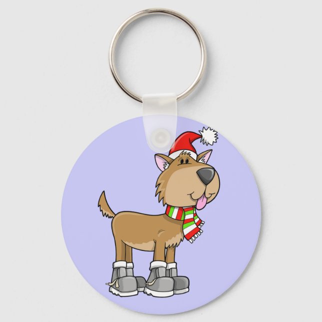 Chaveiro do Botão "Sadie" de Natal (Frente)