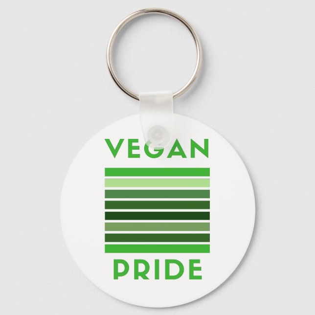 Chaveiro do Botão Sinalizador do Orgulho Vegan (Frente)