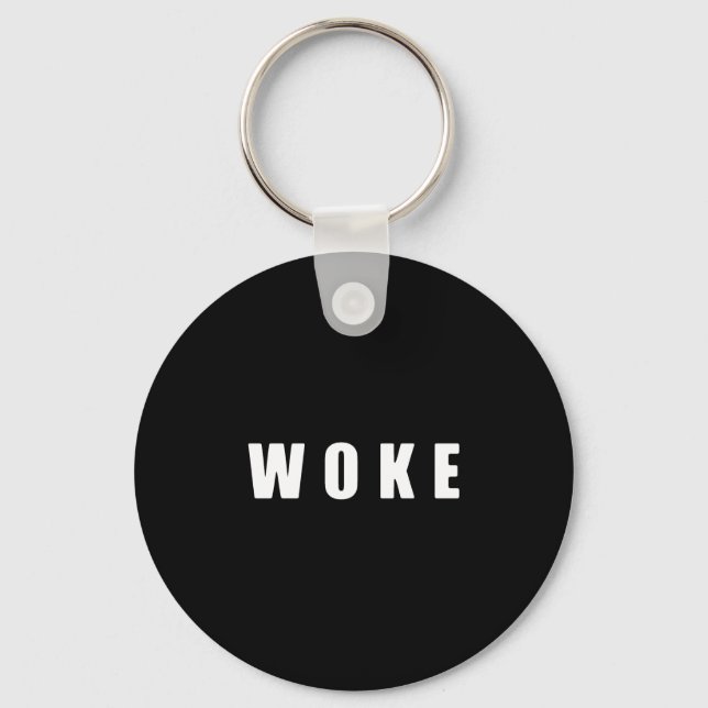 chaveiro do botão "WOKE" (DARK) (Frente)
