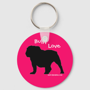 Chaveiro do buldogue do amor da intimidação