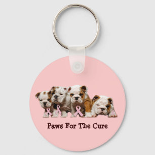 Chaveiro do cancro da mama do buldogue