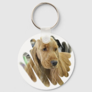Chaveiro do cão de filhote de cachorro de cocker