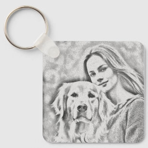 Chaveiro do Cão de Foto Pet Personalizado