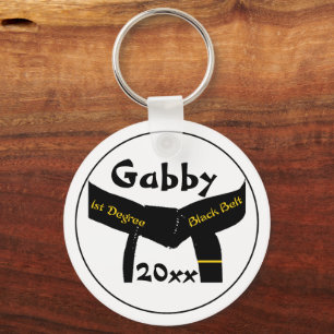 Chaveiro do cinturão negro do grau das artes