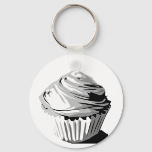 Chaveiro do cupcake do Grayscale