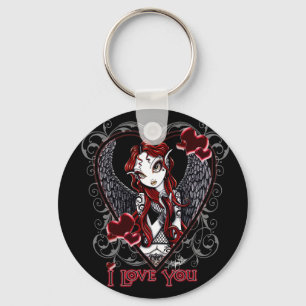 Chaveiro do dia de Valentin do anjo de Stevie eu