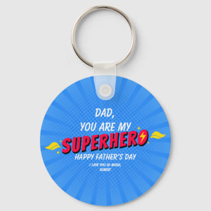 Chaveiro do Dia dos Pais Super-Herói de Quadrinhos