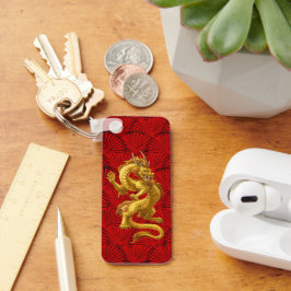 Chaveiro do Dragão Dourado chinês