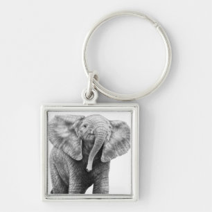 Chaveiro do elefante africano do bebê