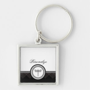 Chaveiro do emblema da libélula do ébano