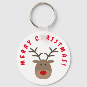 Chaveiro do Feliz Natal com Rudolf a rena