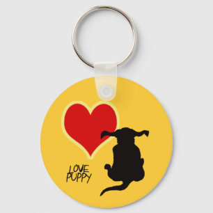Chaveiro do filhote de cachorro do amor