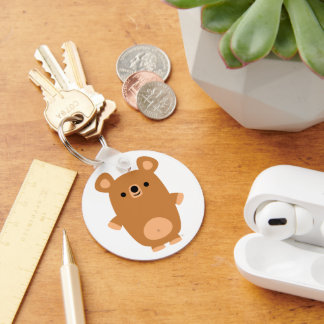 Chaveiro do Forte Urso de Cartoon Bonito