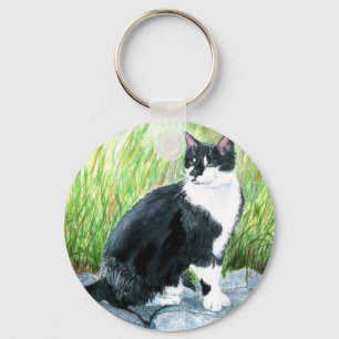 Chaveiro do gato do smoking
