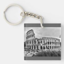 Chaveiro do Keyring Colosseum Roma Preto e Branco