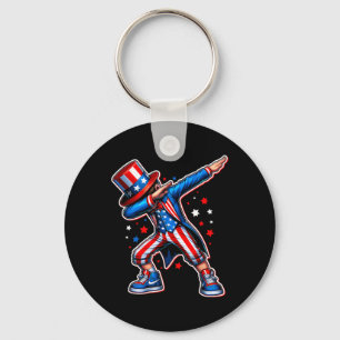 Chaveiro Do Legal Julho Dabbing Boy American Flag Patriótic