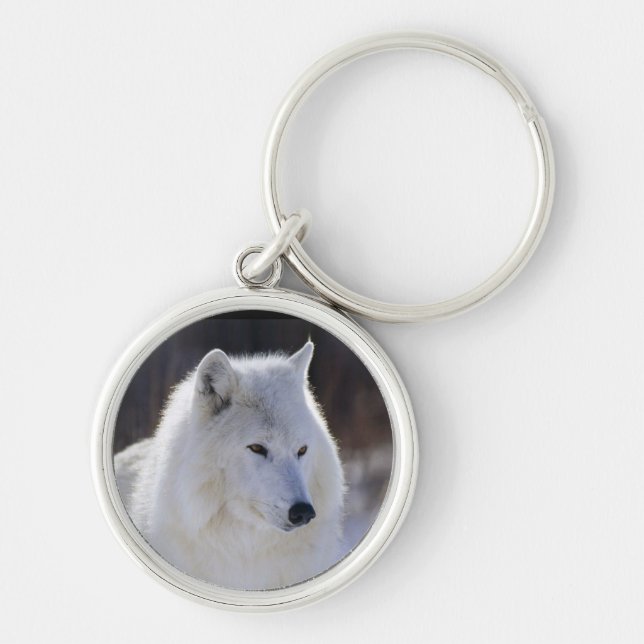 Chaveiro do Lobo Branco Ártico (Frente)