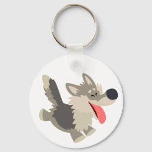Chaveiro do Lobo de Cartoon Feltro