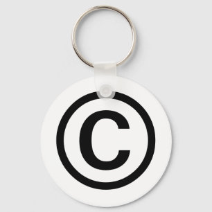 Chaveiro do logotipo de Copyright (preto)