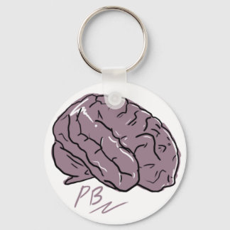 Chaveiro do logotipo do cérebro plástico