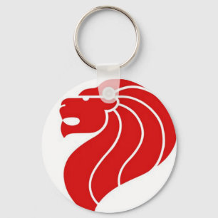 chaveiro do logotipo do leão de singapore