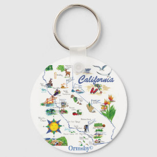 Chaveiro do Mapa da Califórnia