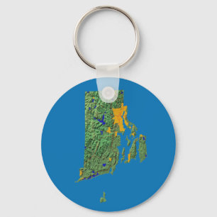 Chaveiro do Mapa da Ilha Rhode