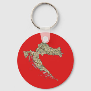 Chaveiro do mapa de Croatia