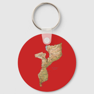 Chaveiro do mapa de Mozambique