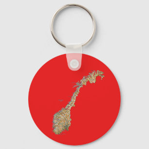 Chaveiro do mapa de Noruega