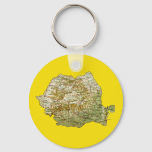 Chaveiro do mapa de Romania
