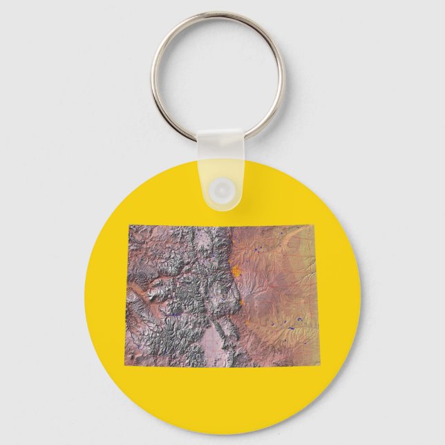 Chaveiro do mapa do Colorado (Frente)