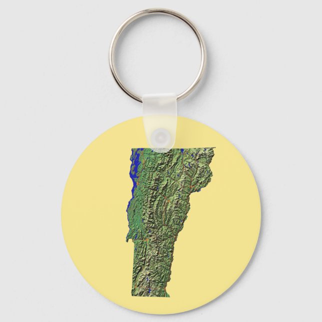 Chaveiro do Mapa Vermont (Frente)