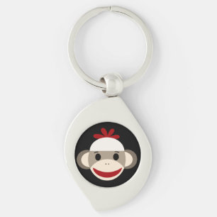 Chaveiro do metal do redemoinho do macaco da peúg